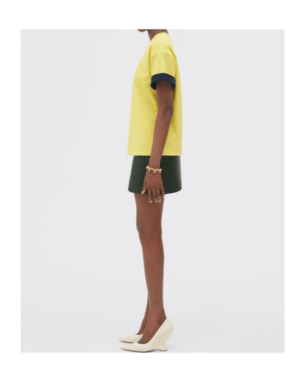 Bottega Veneta Yellow Double Short-Sleeved T-Shirt