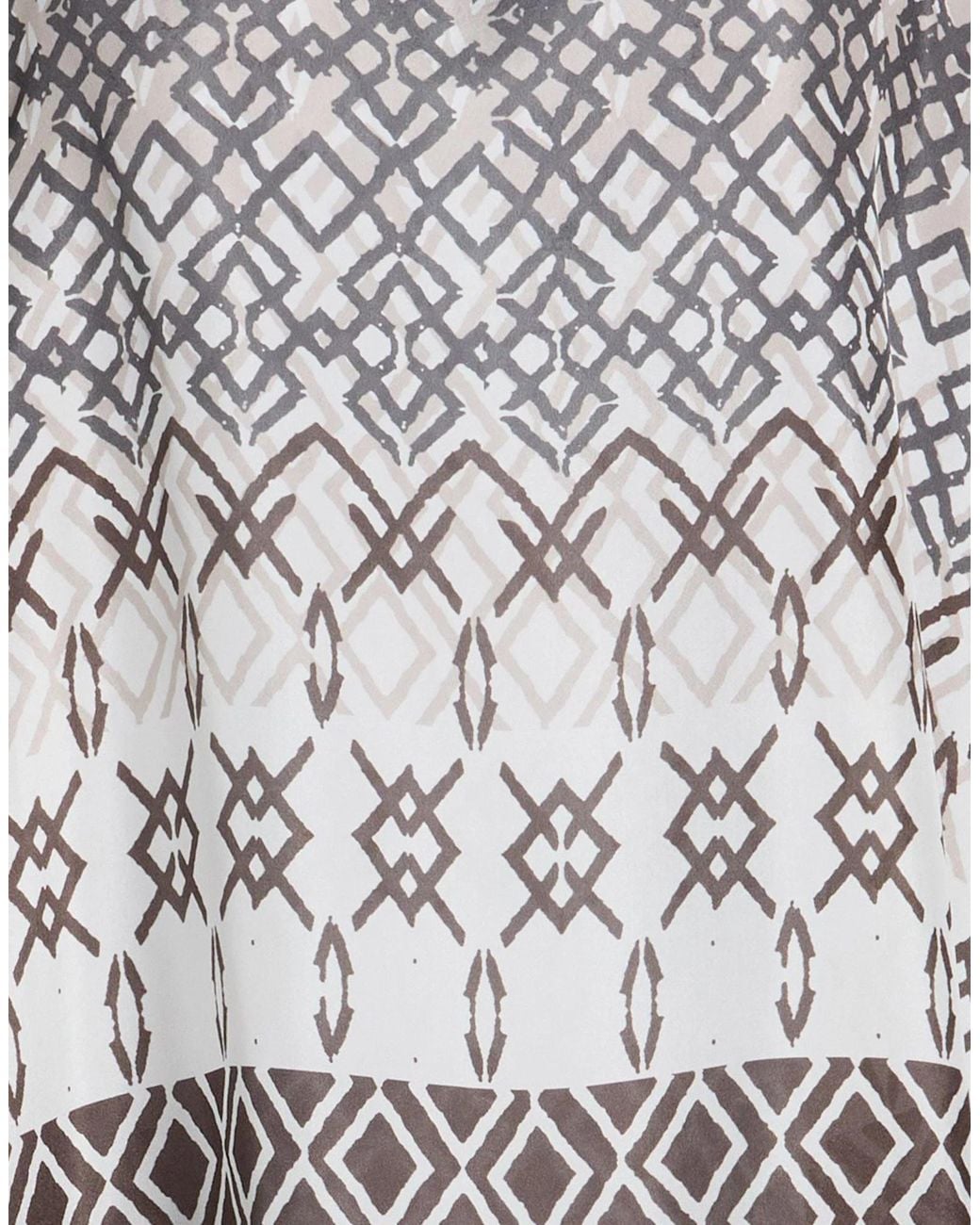 Brunello Cucinelli Multicolor Colorful Satin Short-Sleeve Top