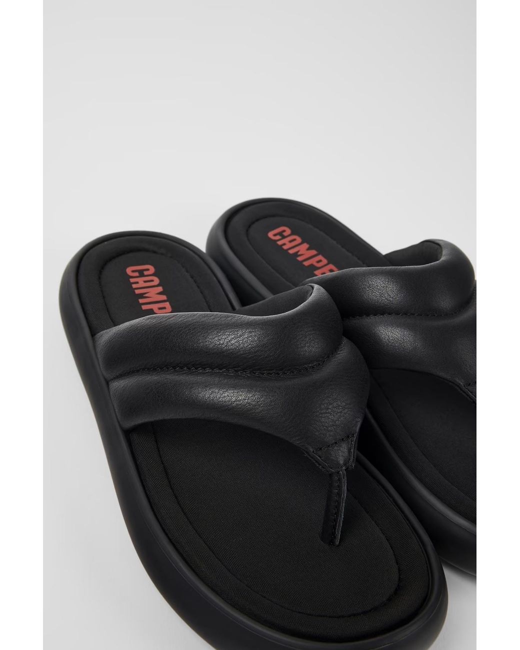 Camper Black Pelotas Flota Padded Sandals