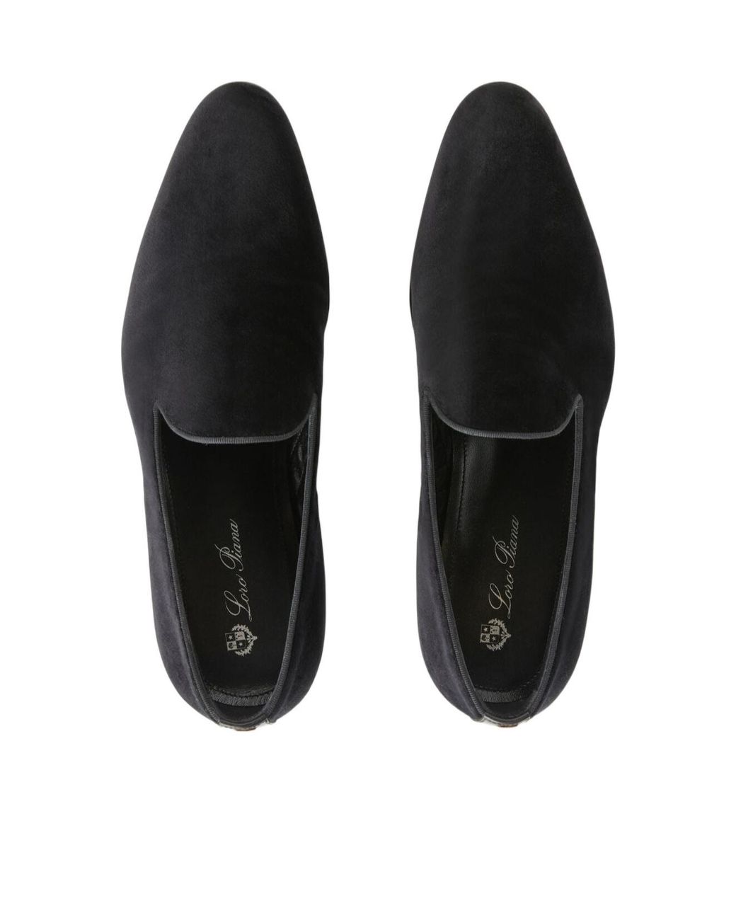 Loro Piana Black Round-Head Casual Shoes for men