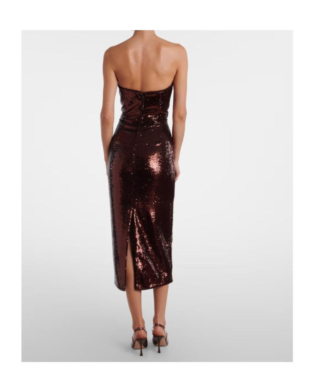 Roland Mouret Purple Sequined Midi Dress