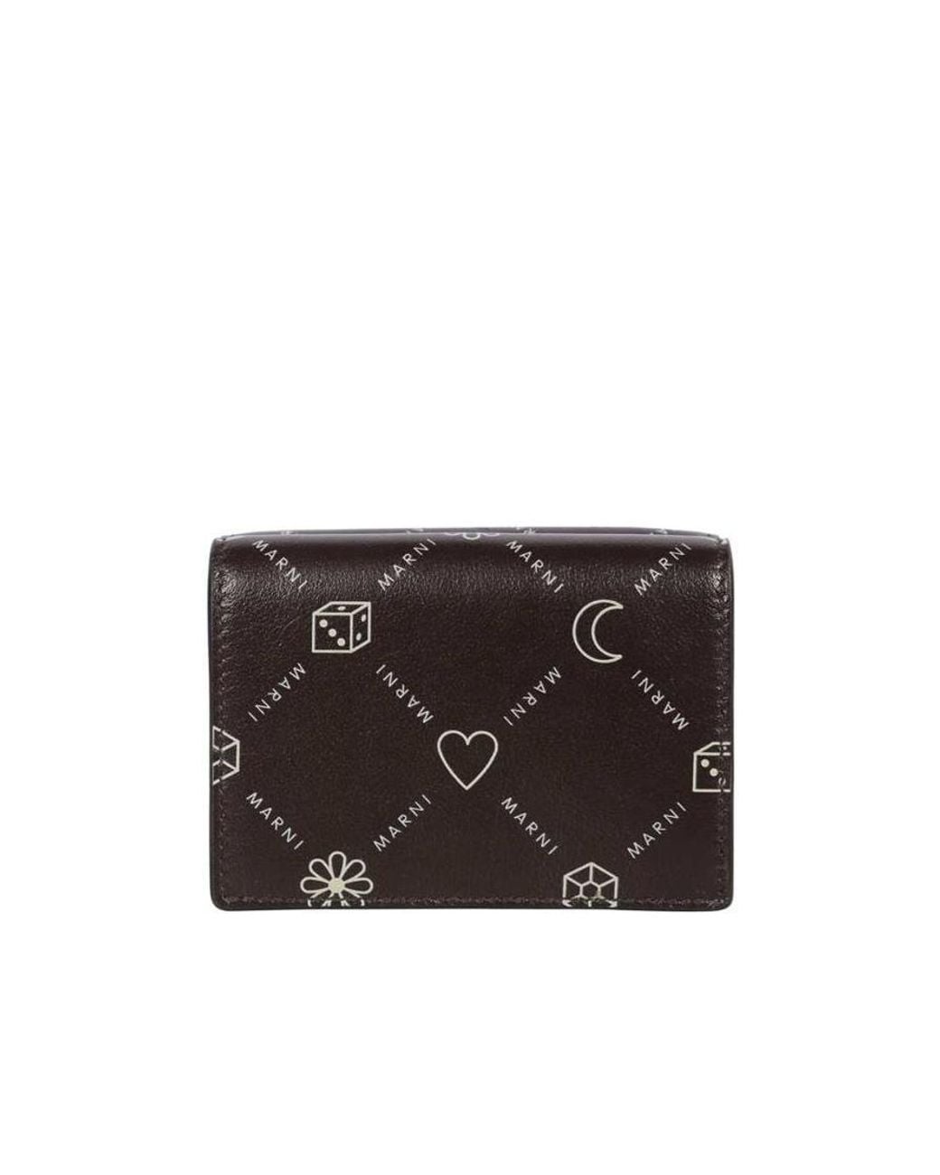 Marni Black Printed Wallet