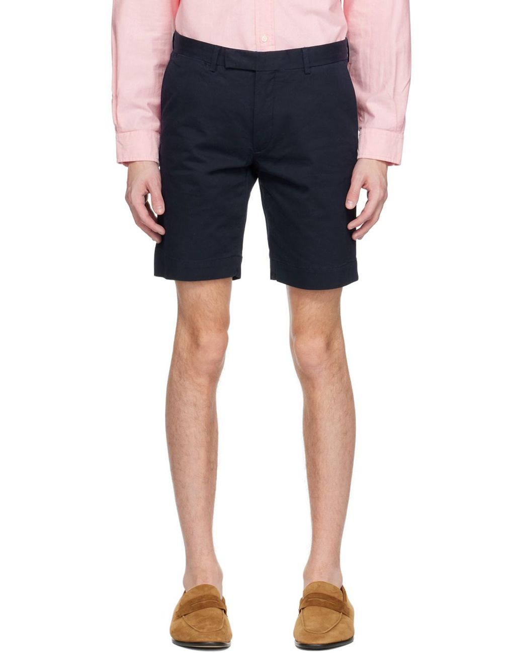 Polo Ralph Lauren Gray Logo Detailed Stretch Shorts for men