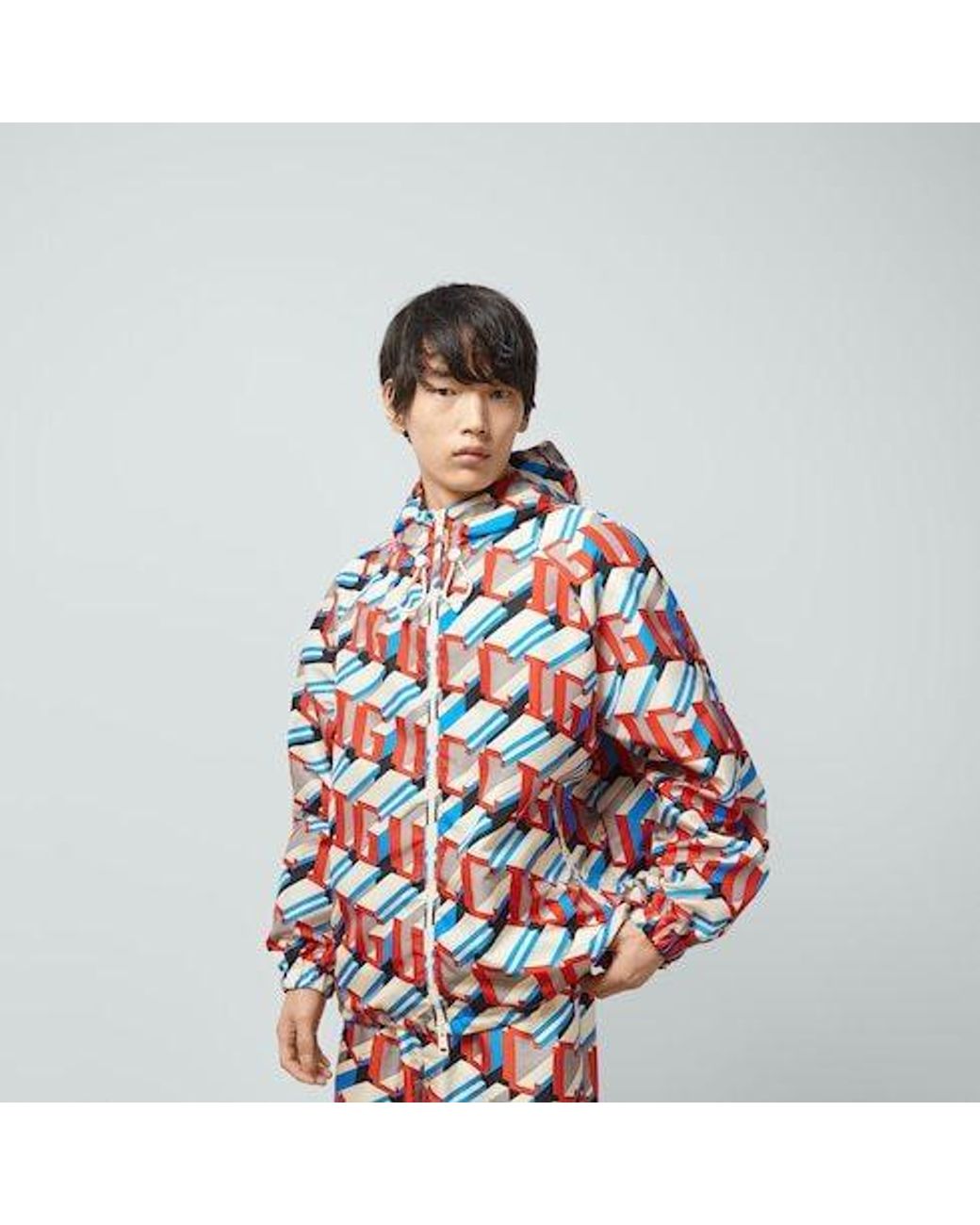 Gucci Red Pixel Printed Jacket for men