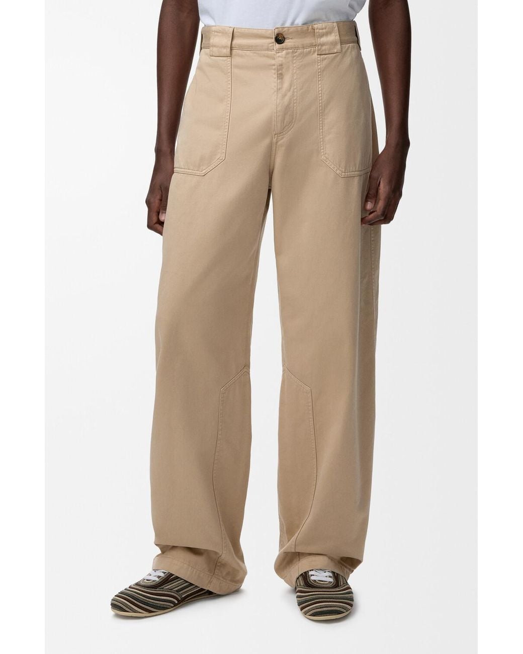 Loewe Natural Lightweight Washed Satin Pants for men