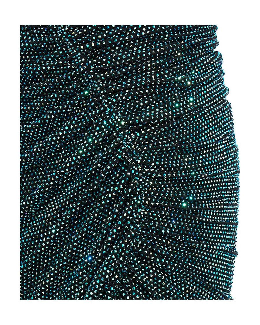 Alexandre Vauthier Green Embellished Ruched Strapless Maxi Dress