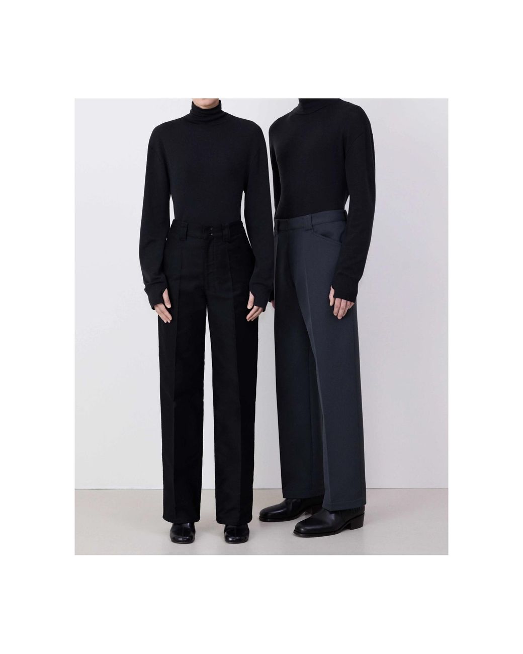 Lemaire Blue High-Neck Knitted Jumper