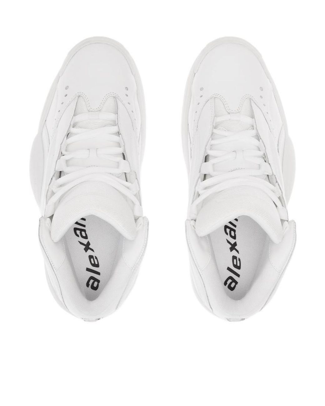 Alexander Wang White Hoop Lace-Up Sneakers