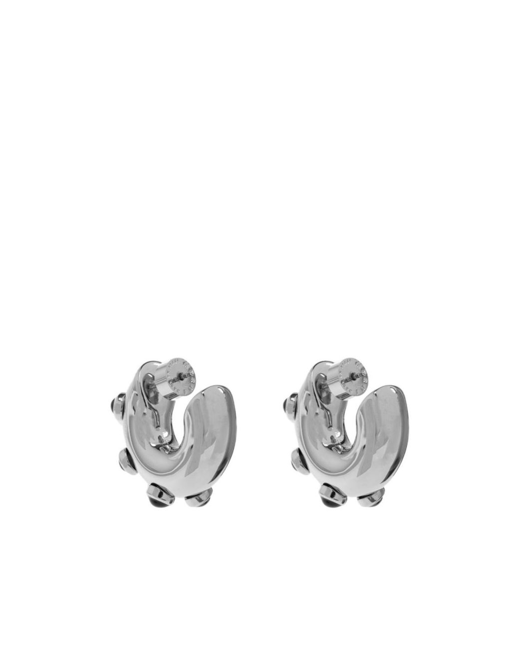 Marni White Studded Hoop Earrings