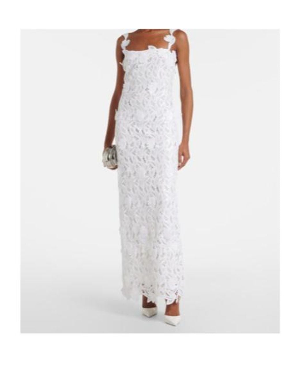 Jonathan Simkhai White Marenna Broderie Anglaise Sequined Gown