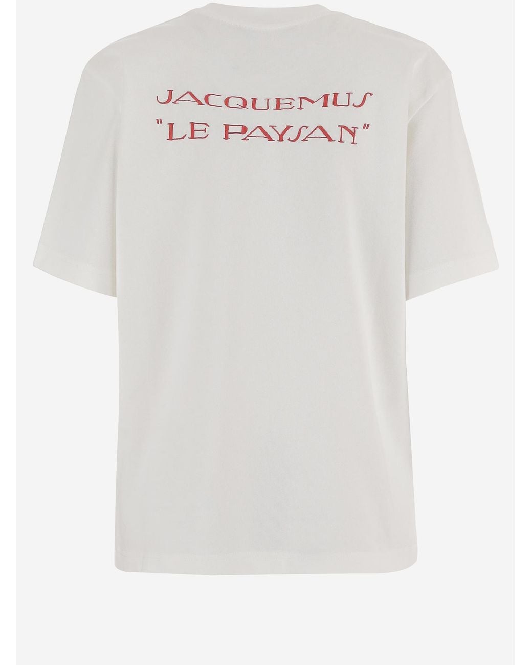 Jacquemus White Logo-Lettering Crew-Neck T-Shirt