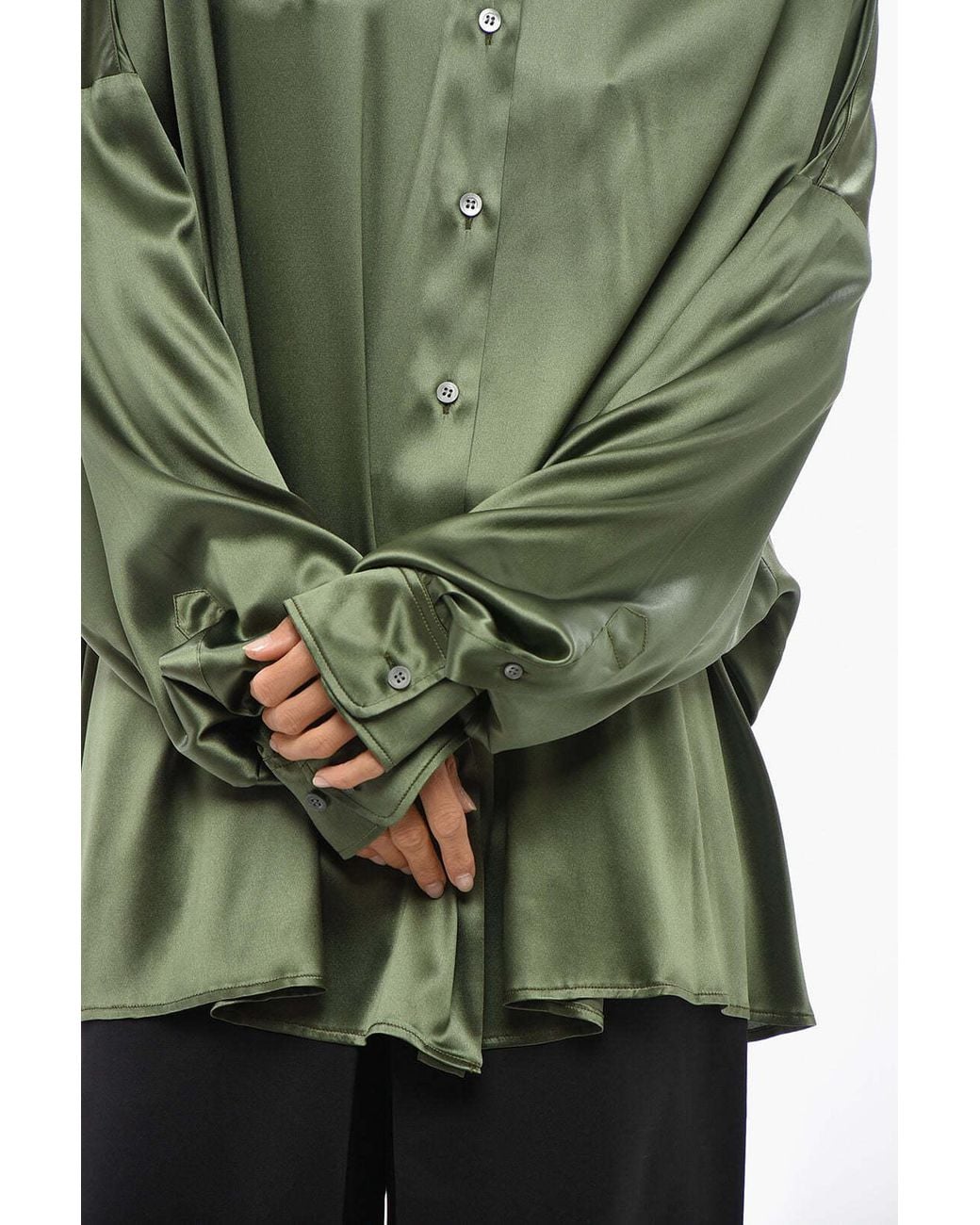 Dries Van Noten Green Oversized Shirt