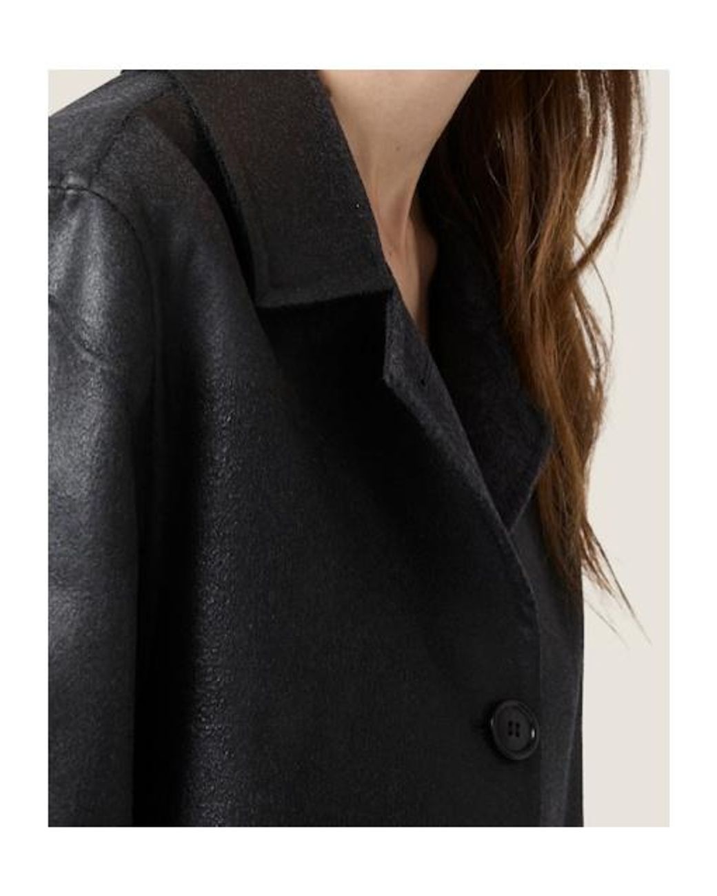 Miu Miu Black Single-Breasted Double Wool And Shearling Coat