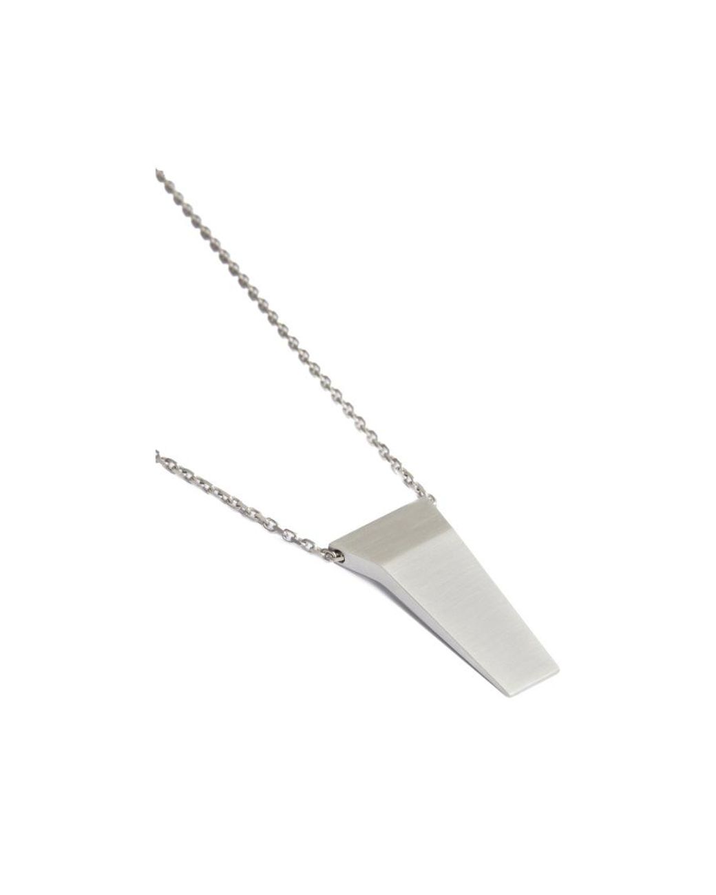 Rick Owens White Pendant Necklace for men