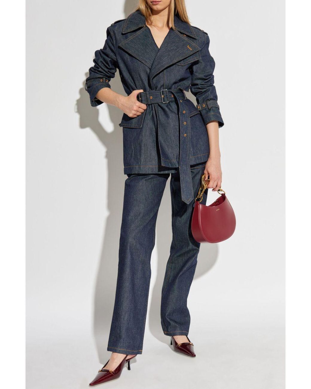 Helmut Lang Blue Utility Mid-Rise Jeans
