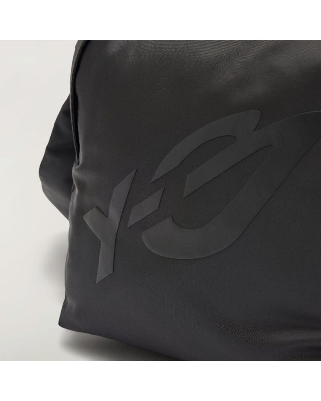Y-3 Black Padd Logo-Print Padded Messenger Bag for men