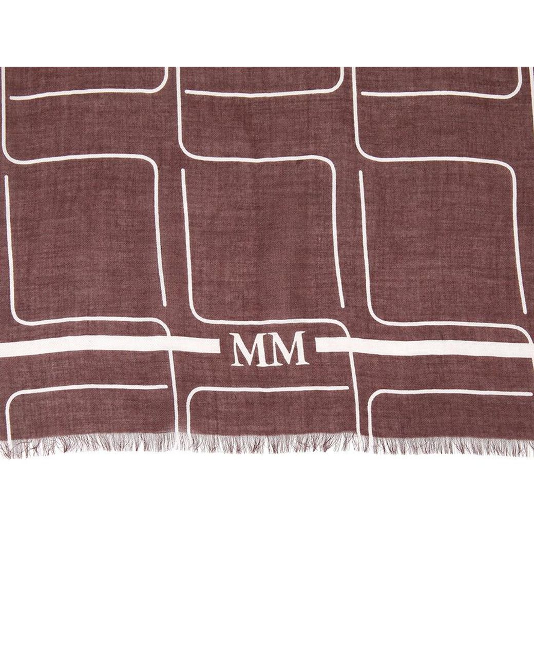 Max Mara Purple Patterned Scarf
