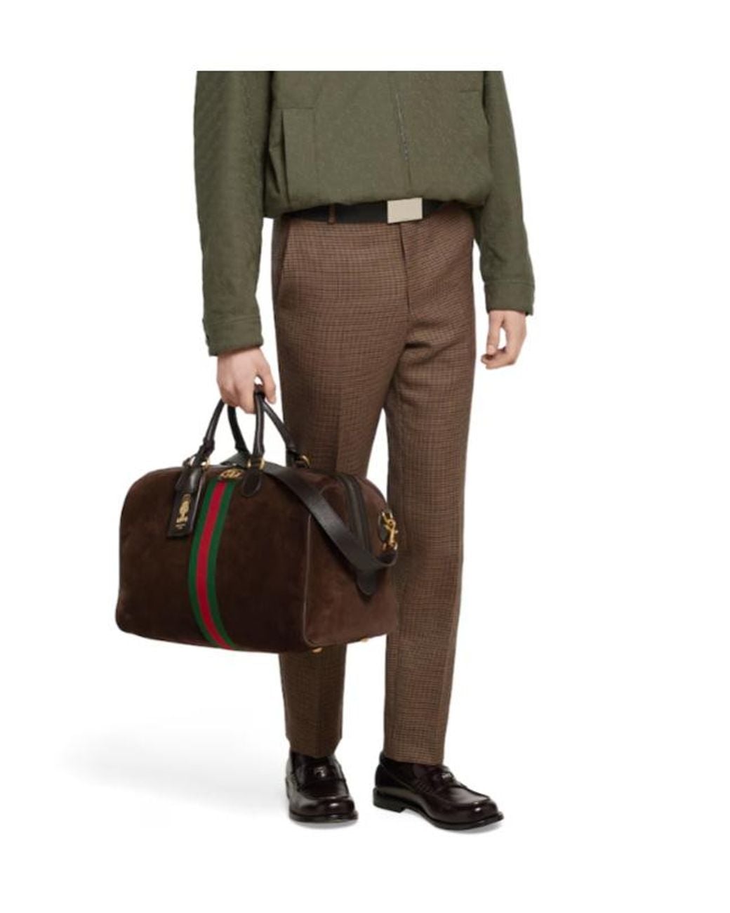 Gucci Black Savoy Medium Duffle Bag for men