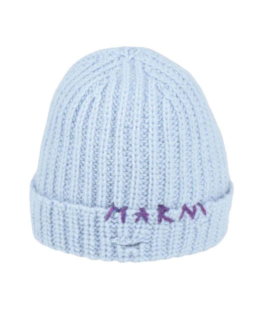 Marni Blue Wool Knitted Cap