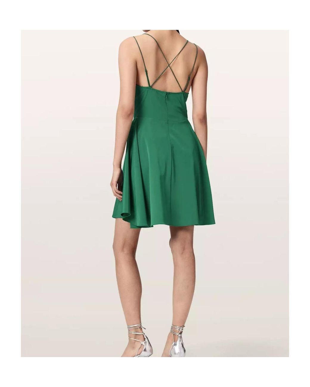 AllSaints Green Suspender Dress