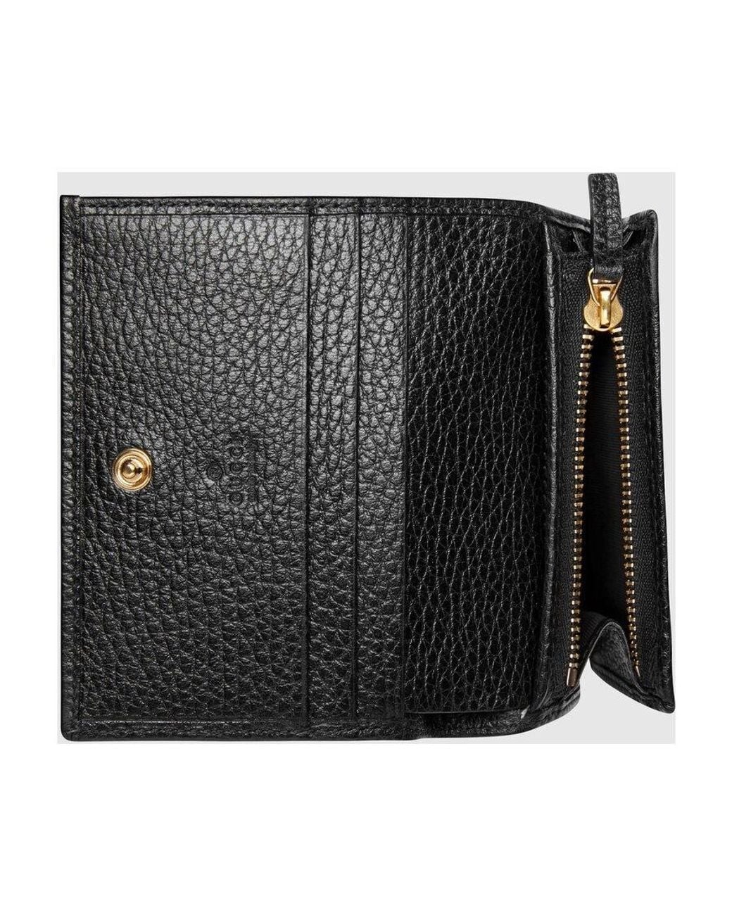Gucci Black Logo Plaque Bifold Wallet