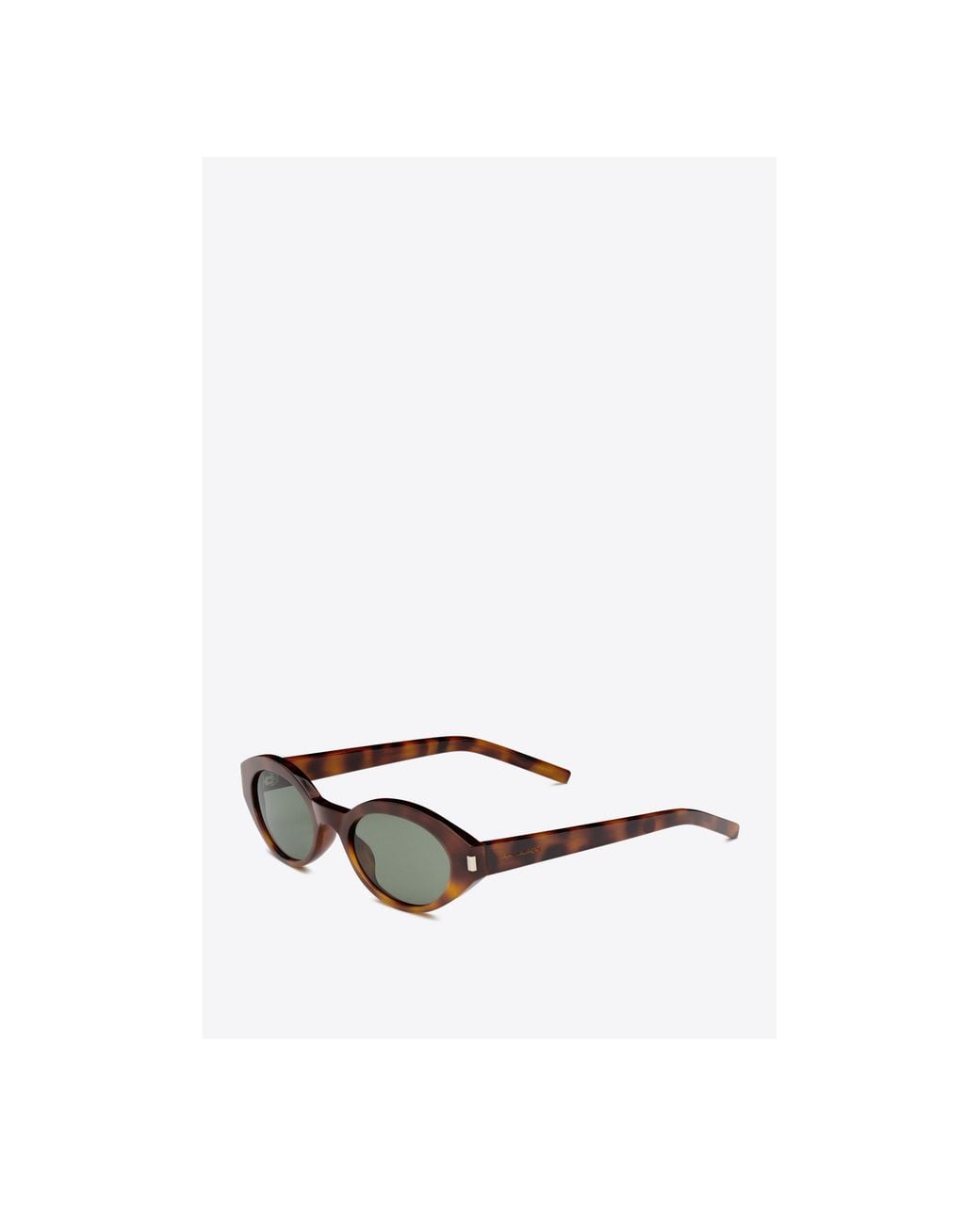 Saint Laurent White Eyewear Oval Frame Sunglasses