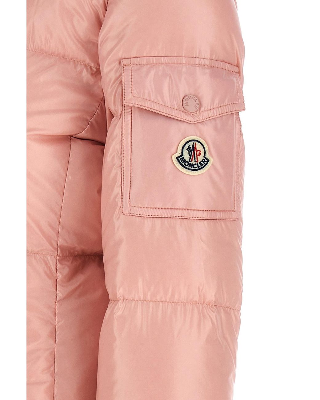 Moncler Pink Zip-Up Puffer Jacket