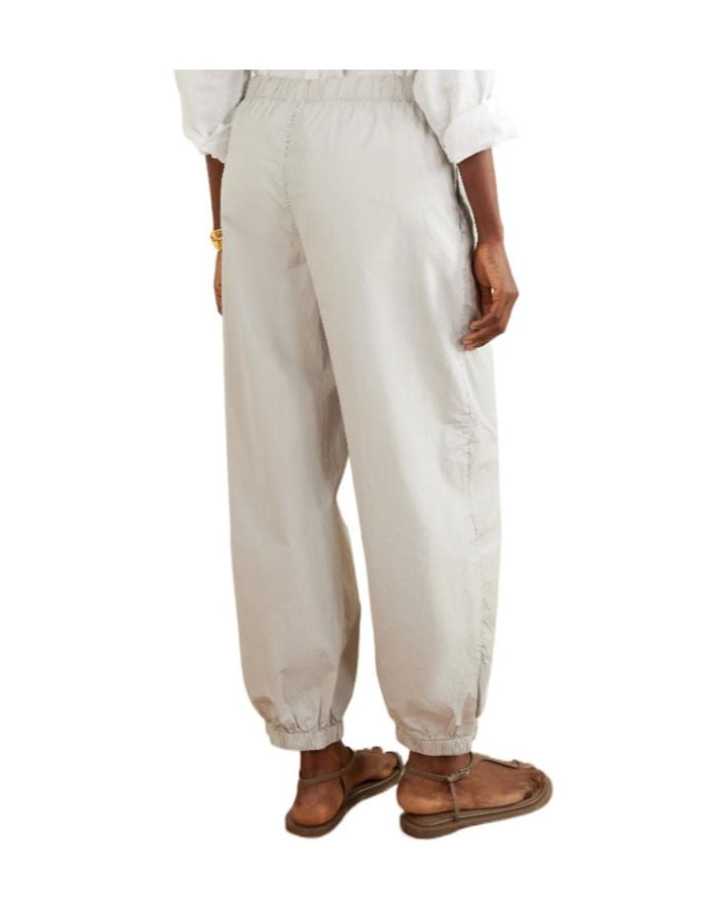 James Perse White Simple And Versatile Cotton Pants