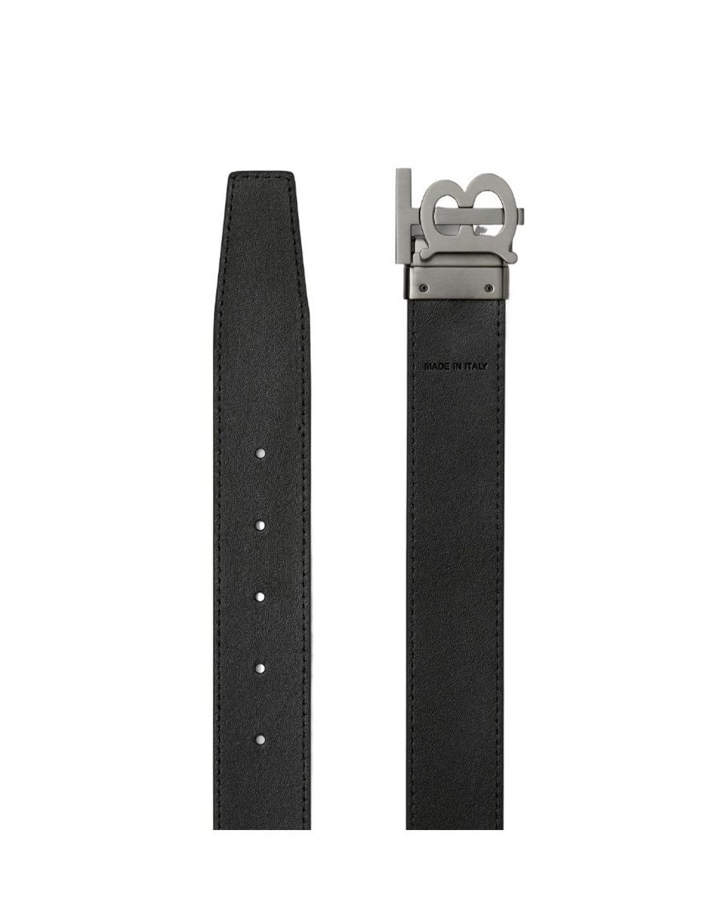 Burberry White Monogram Buckle Reversible Belt for men