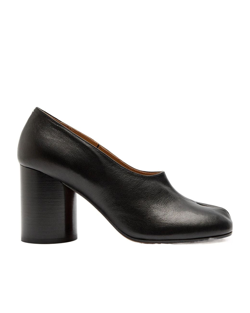 Maison Margiela Black Grained Leather Pumps