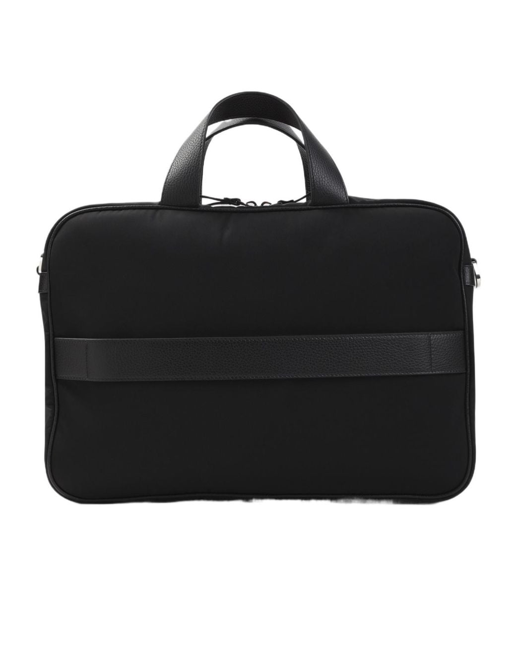 Giorgio Armani Black Structured Briefcase for men