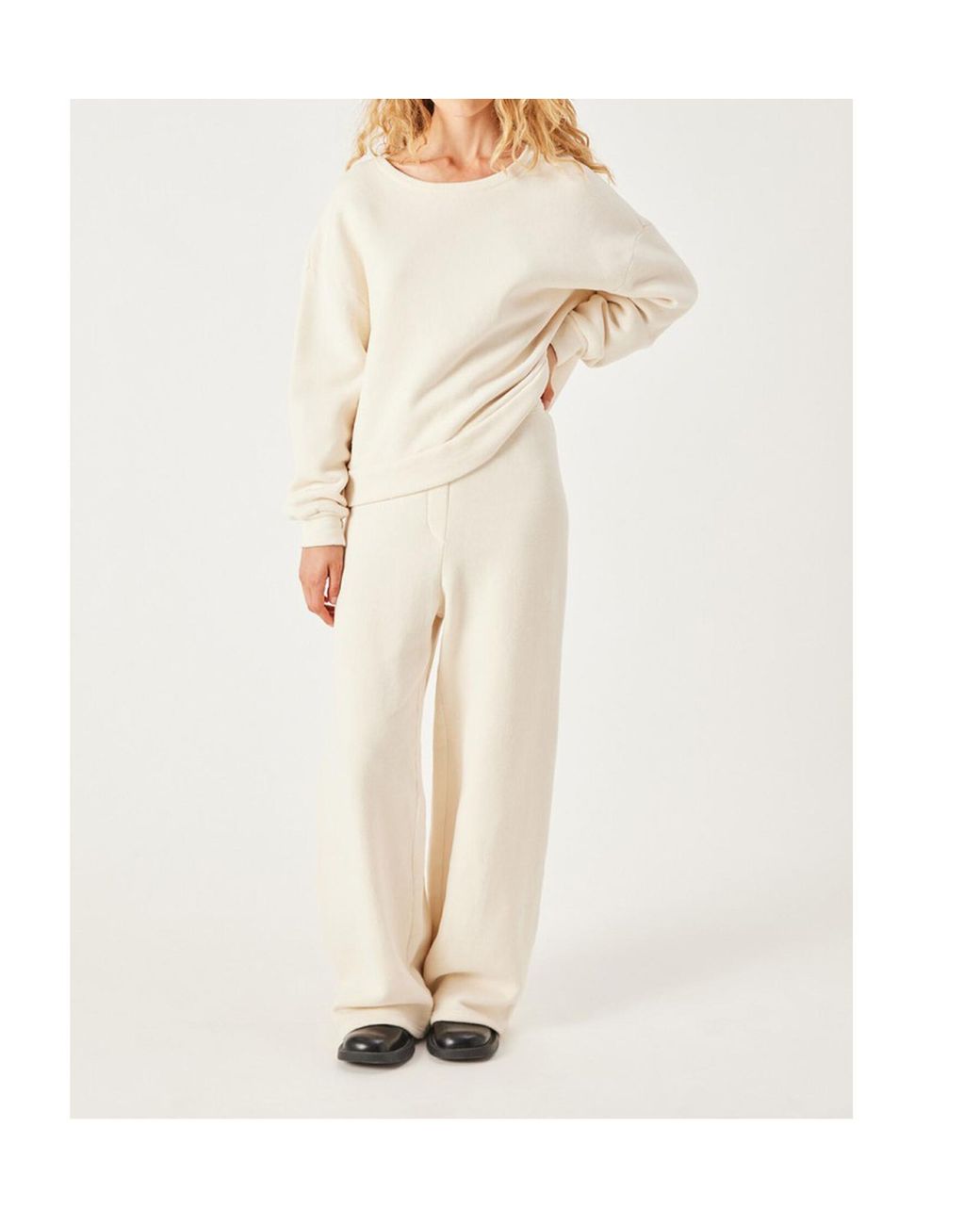 American Vintage White Athletic Pants With An Elastic Waistband