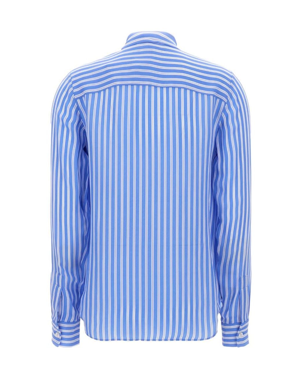 Michael Kors Blue Silk Blend Printed Blouse