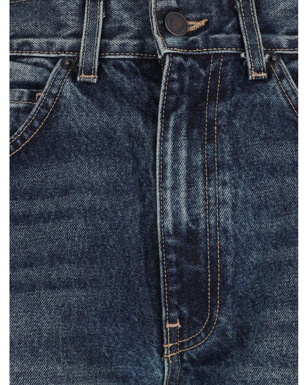 Nili Lotan Blue High Waist Denim Trousers