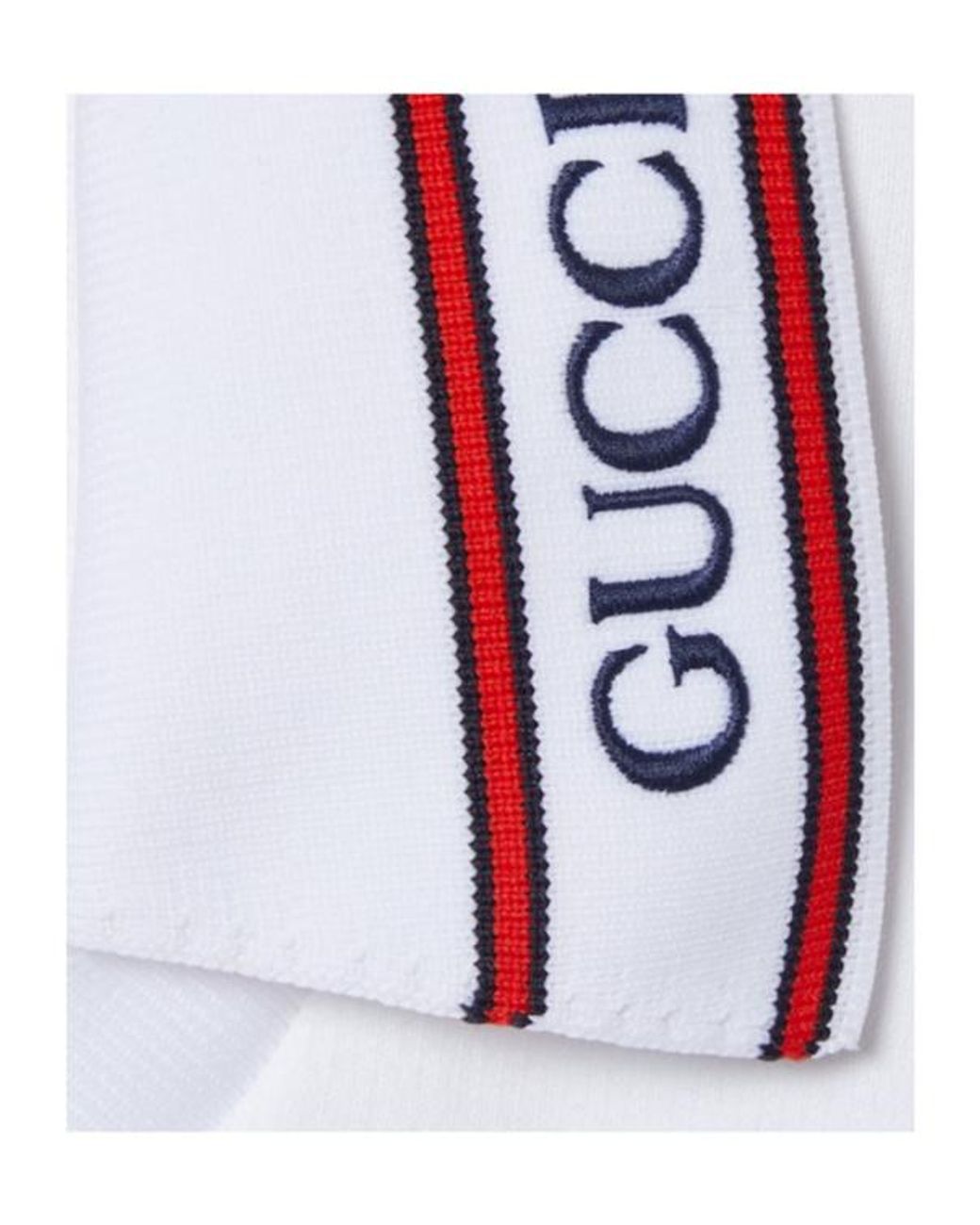 Gucci White Knitted Sweatshirt With Embroidery