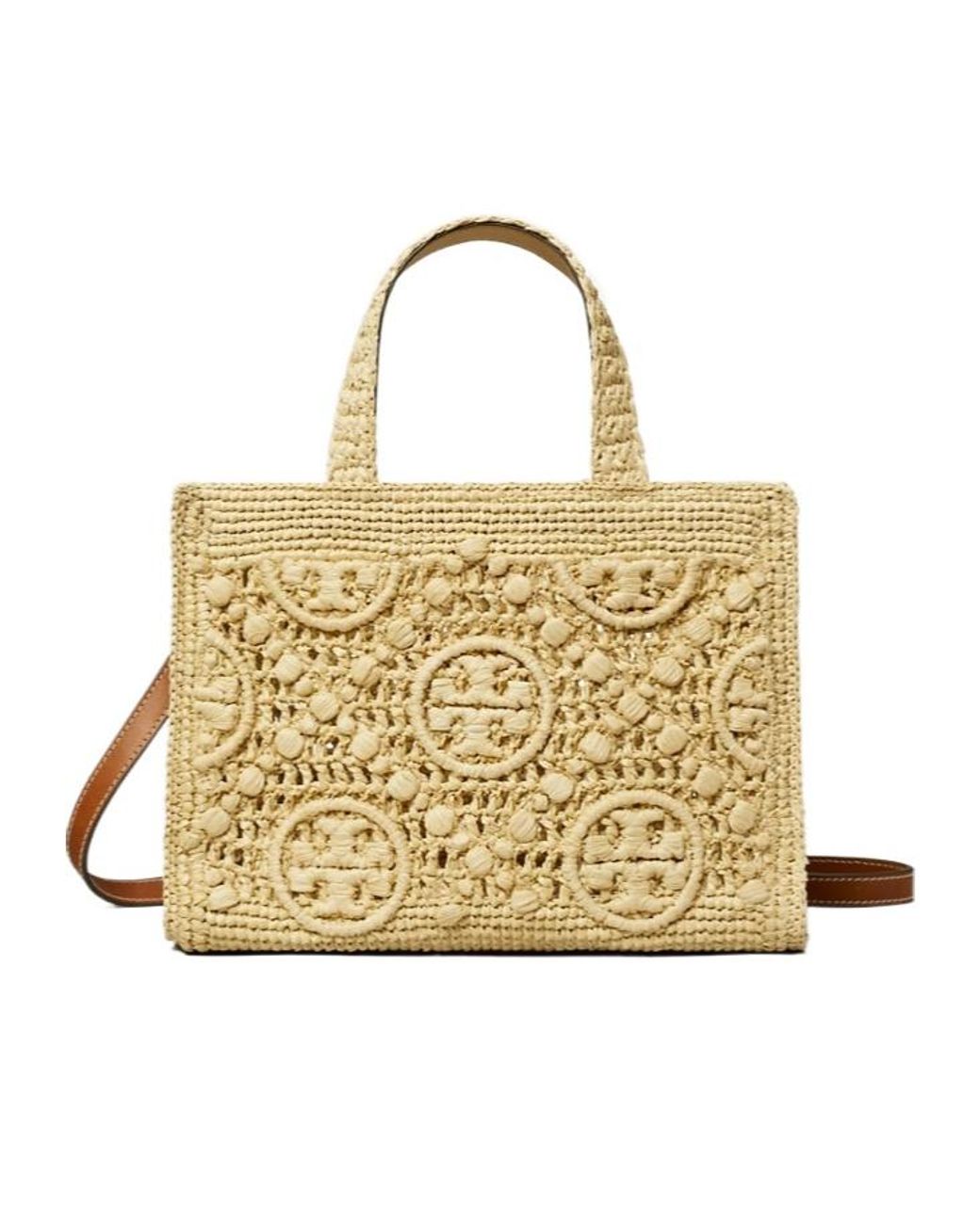 Tory Burch Metallic T Monogram Top-Handle Tote Bag