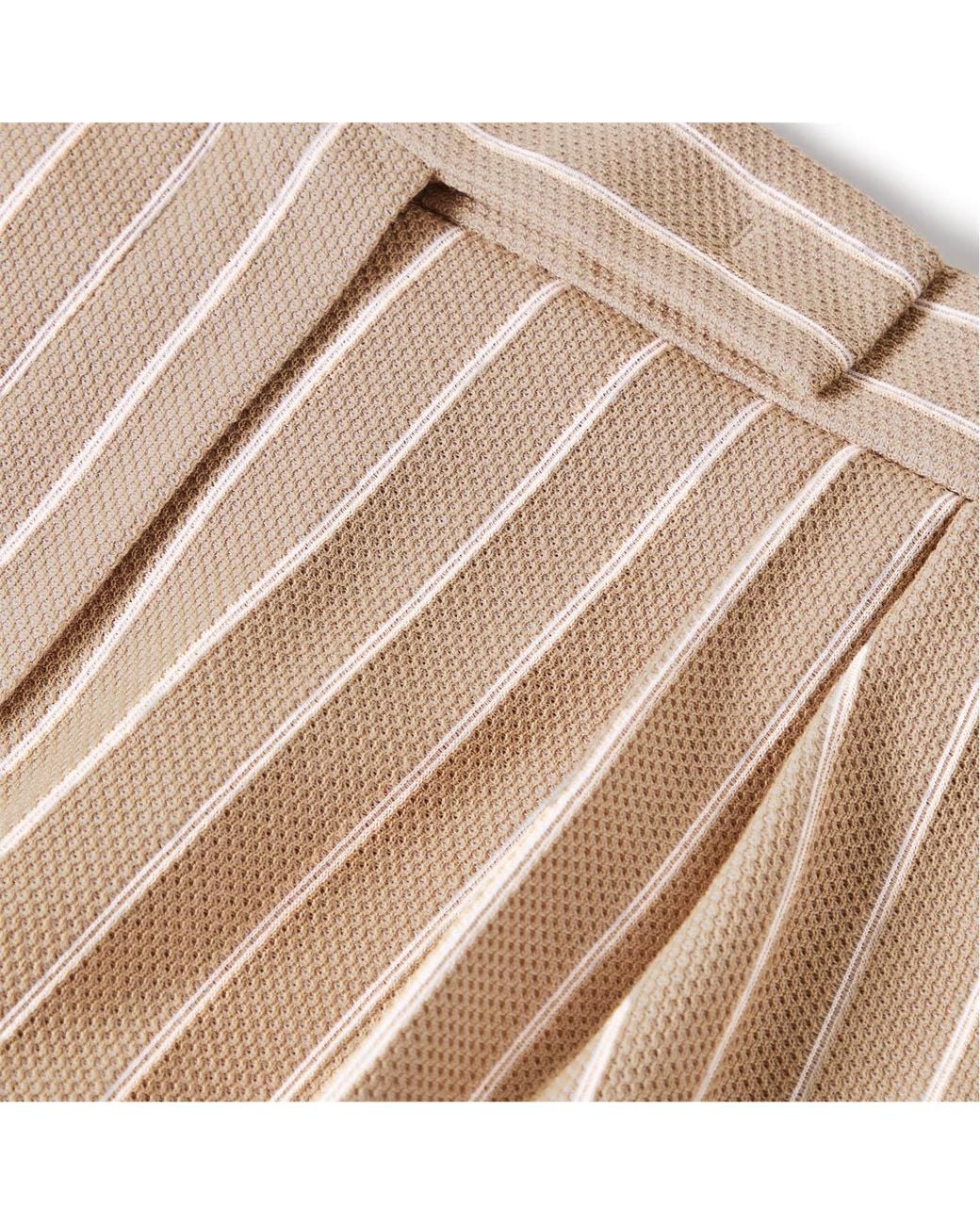 Max Mara Natural Knitted Wide-Leg Casual Pants