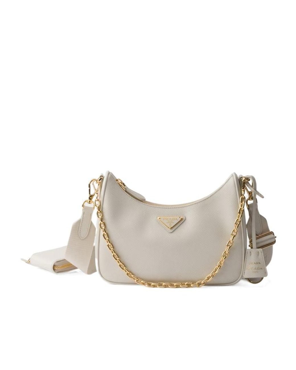 Prada Gray Re-Edition 2005 Zipped Shoulder Bag