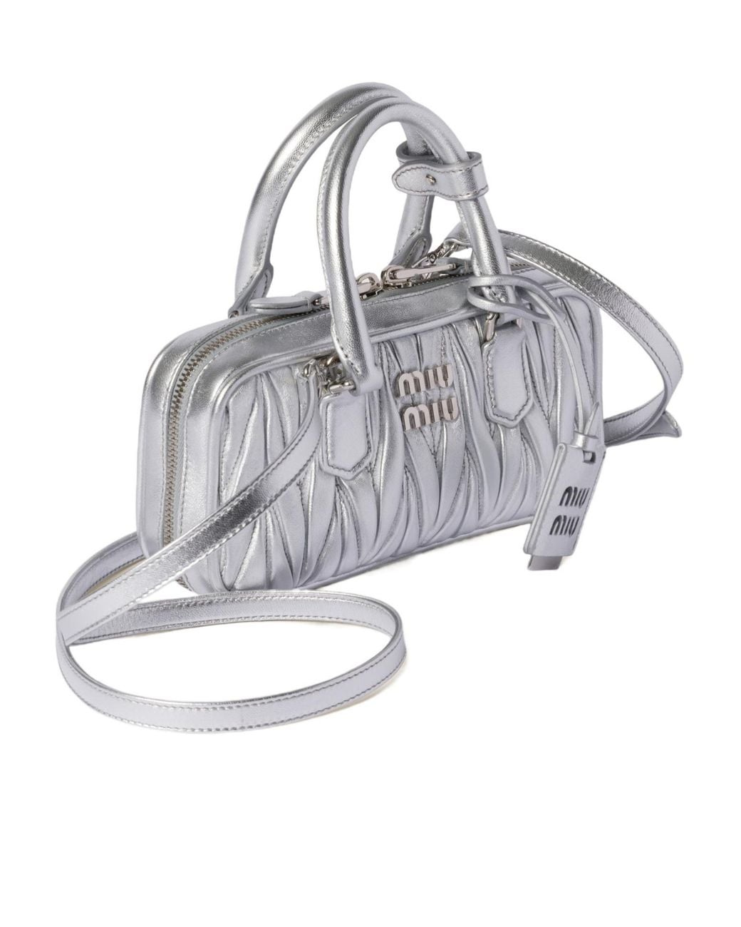Miu Miu Metallic Arcadie Matelassé Nappa Leather Mini-Bag