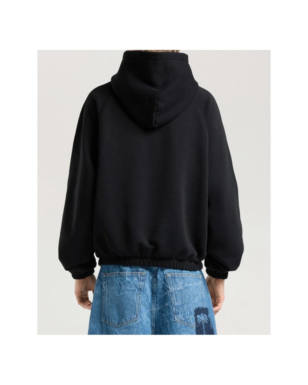 Palm Angels Black Sunset Blvd Palm Loose Hoodie for men
