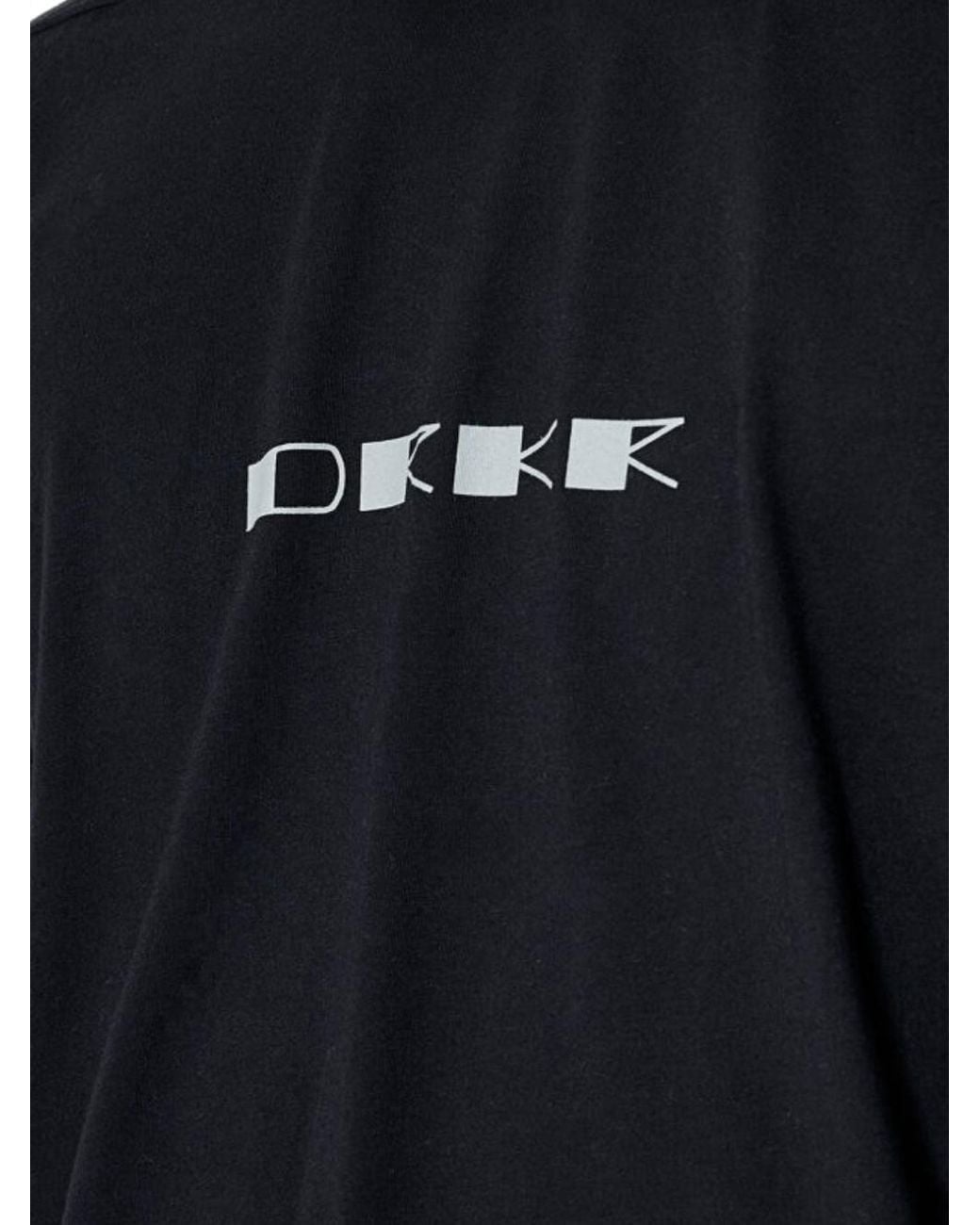 Rick Owens Black Logo Motif Jersey T-Shirt for men