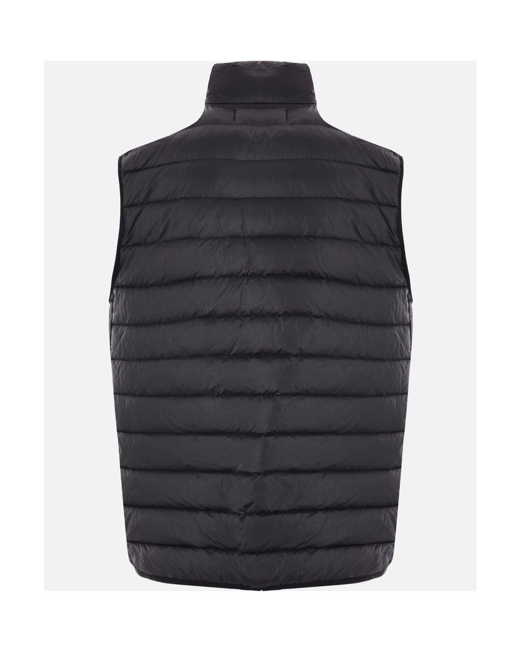 Stone Island Gray High Neck Quilted Gilet for men