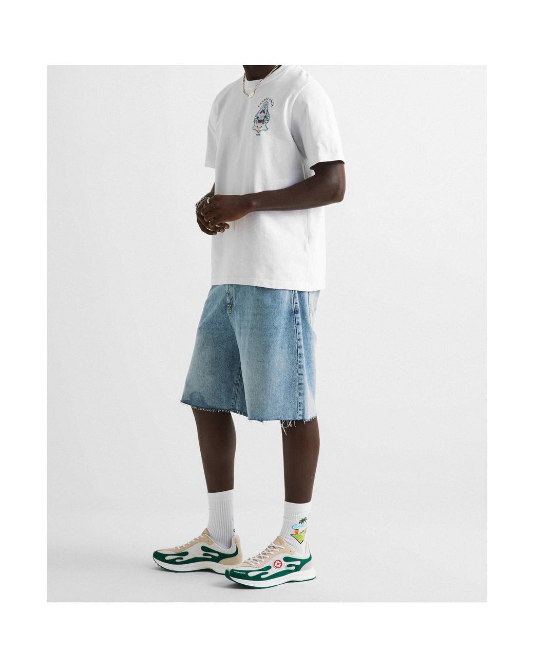 Casablanca White Printed T-Shirt for men