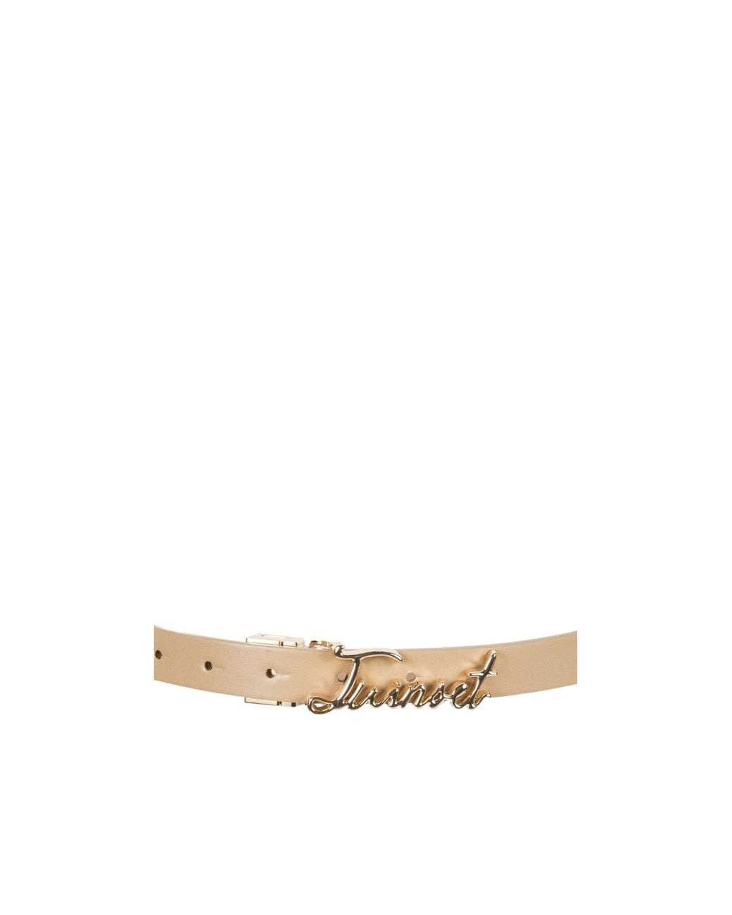 Twinset White Logo Belt