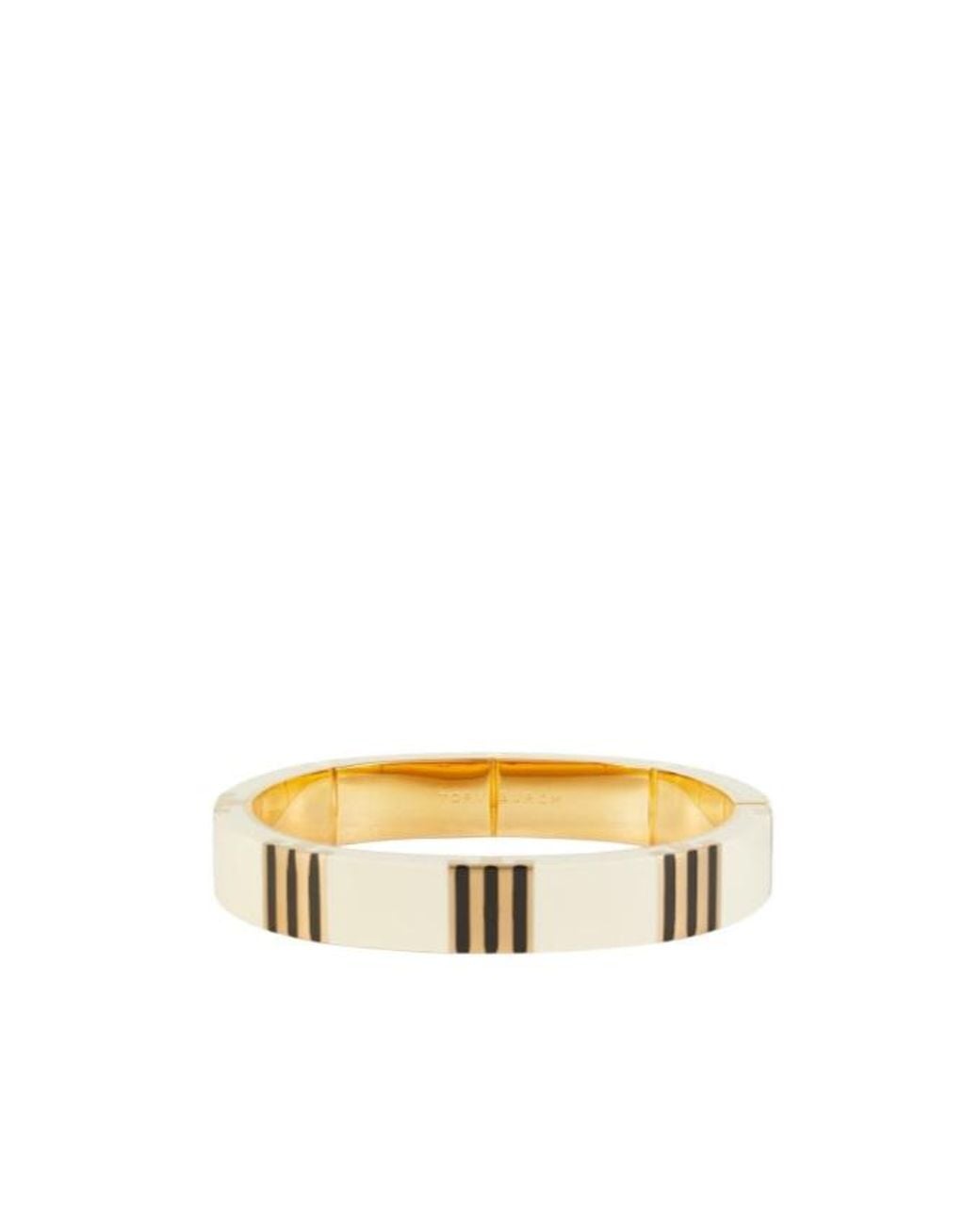 Tory Burch Metallic T Stripe Bangle Bracelet