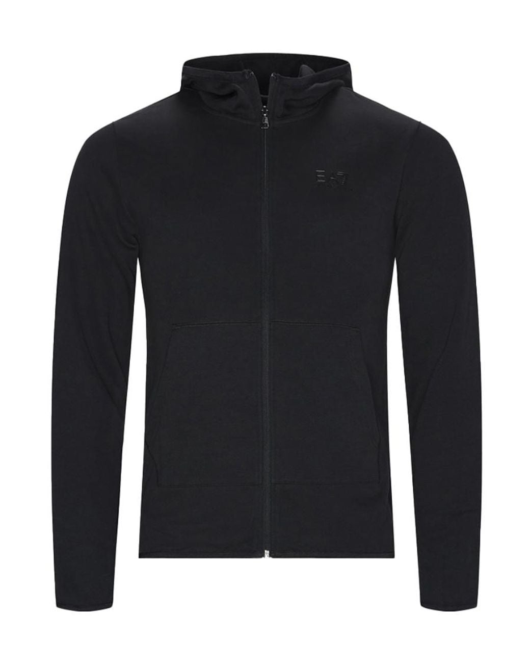 EA7 Blue Long-Sleeved Zipper Casual Jacket for men