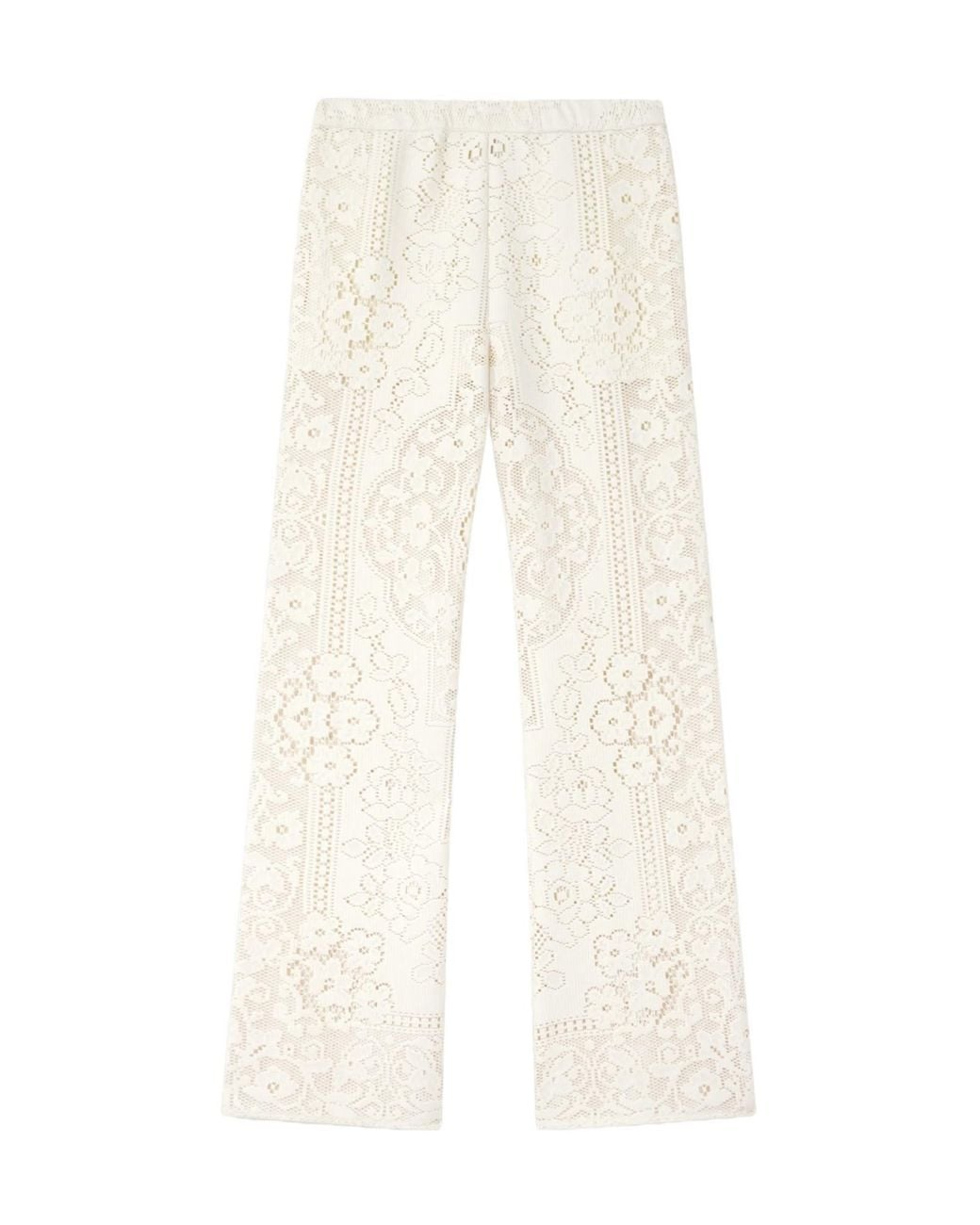 Sea White Arianna Floral Lace Trousers