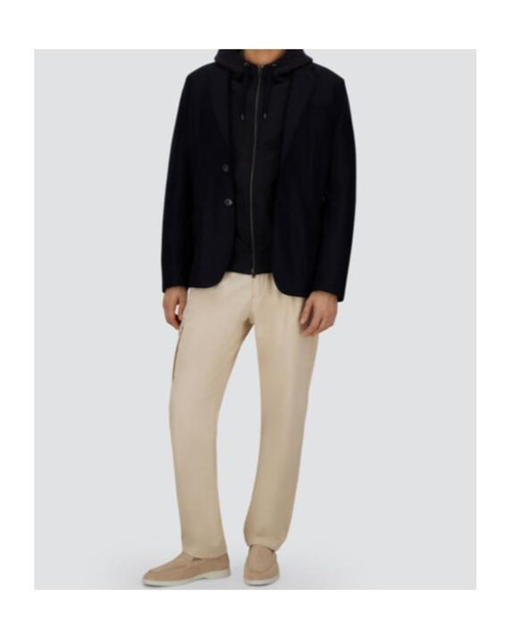 Herno Blue Hooded Resort Jacket for men