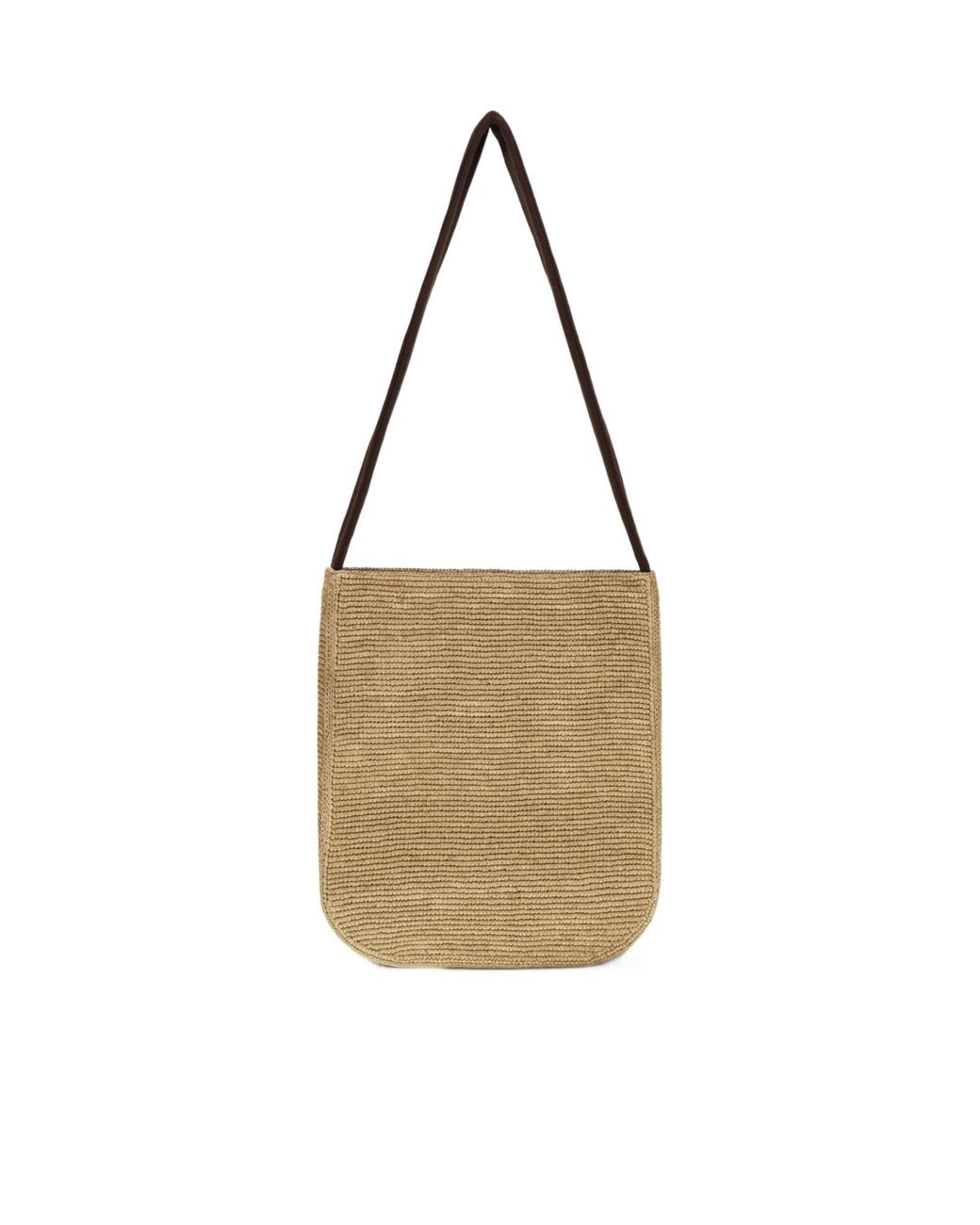 The Row Metallic Lori Curved Raffia Shoulder Bag