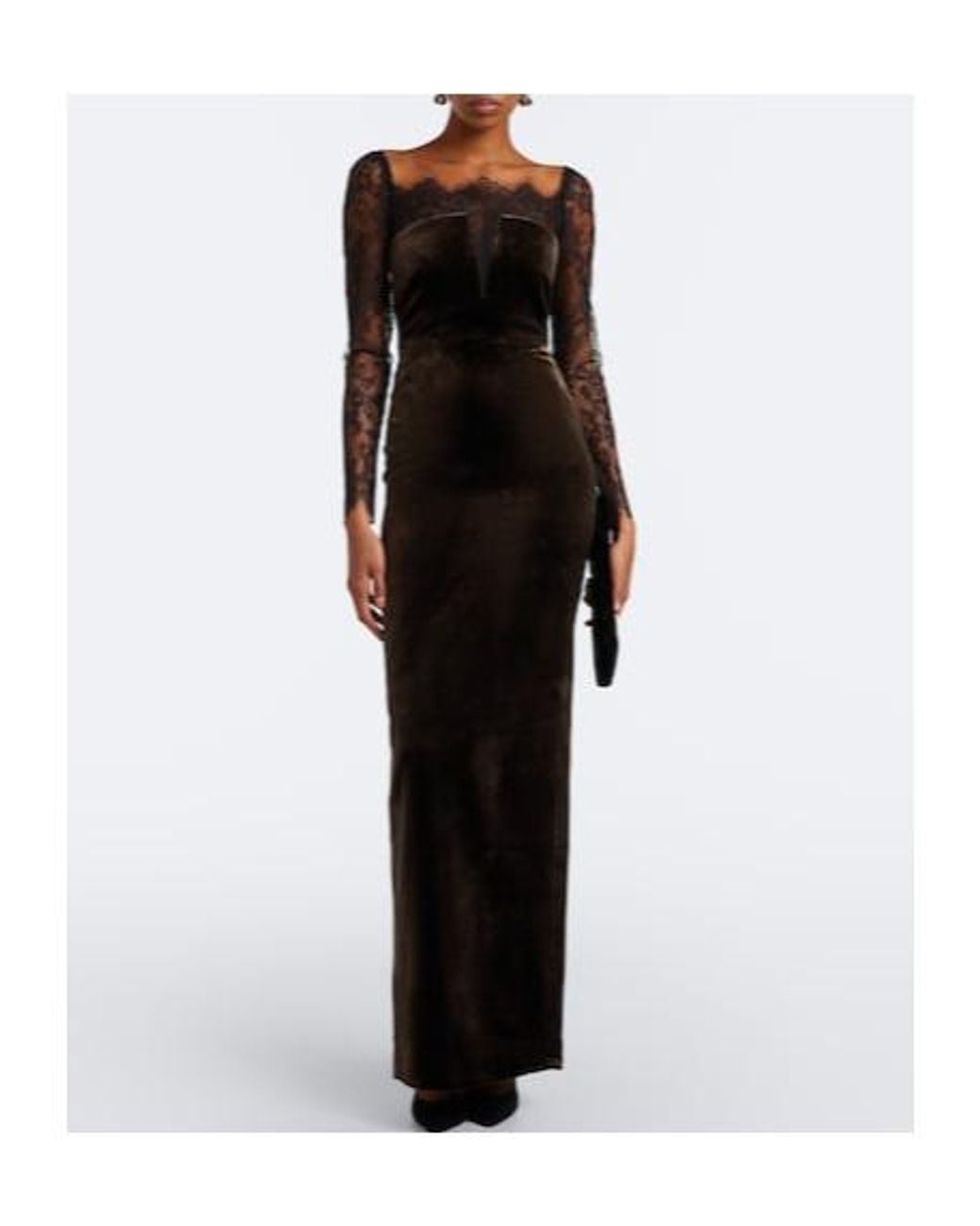 Roland Mouret Black Velvet Maxi Dress